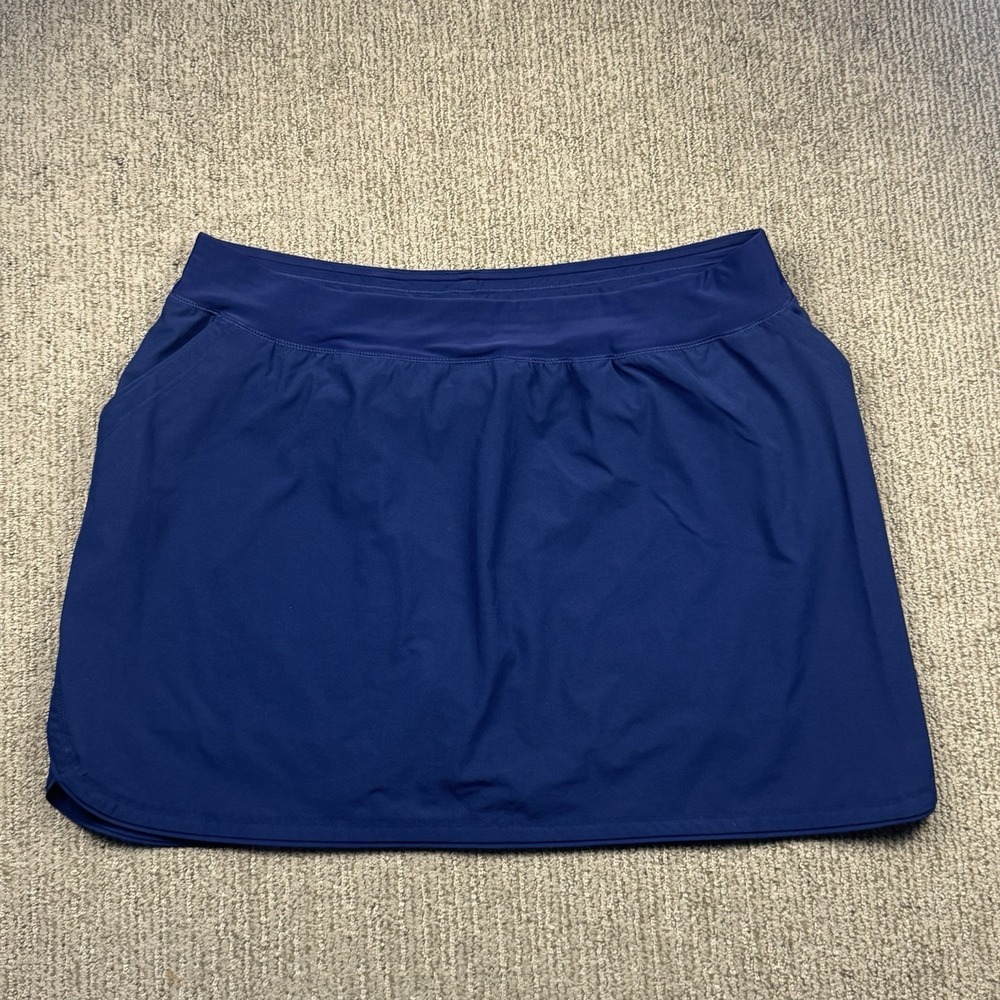 Lands End Womens 22W Swim Skirt Skort Bottom Blue